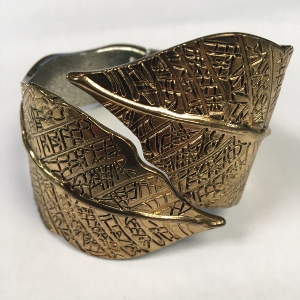 Gold Leaf Bracelet Arm Cuff